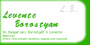 levente borostyan business card